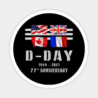 77th anniversary WW2 D Day Allied landing France Magnet